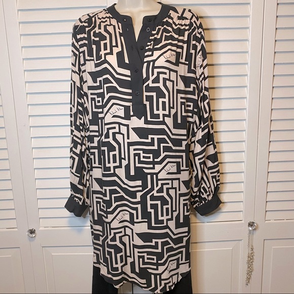 h&m patterned shirt dress H&M Ramadan Modest Shirt Dress New Jacquard Weave Bright Blue NWT